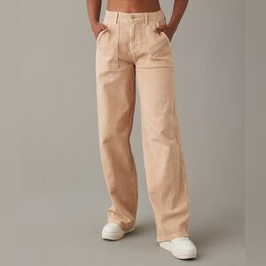 NWOT•AMERICAN EAGLE• Women’s Stretch Super High Waisted Baggy Wide-Leg Pant